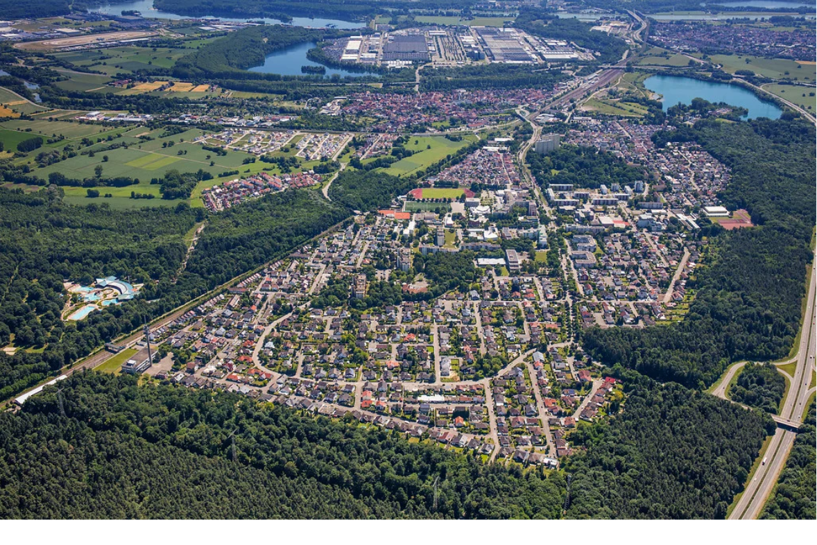 Luftaufnahme von Wörth am Rhein