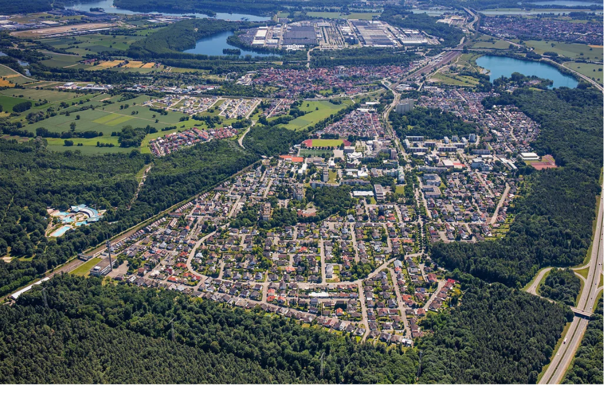 Luftaufnahme von Wörth am Rhein