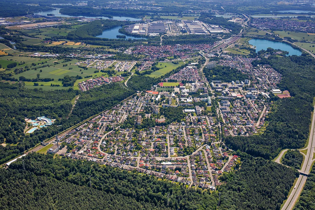 Luftaufnahme von Wörth am Rhein